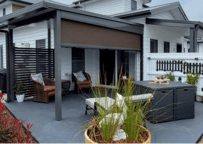 Flat Insulated Pergola with Ambient Outdoor Blind and Privacy Screen, Tullimbar